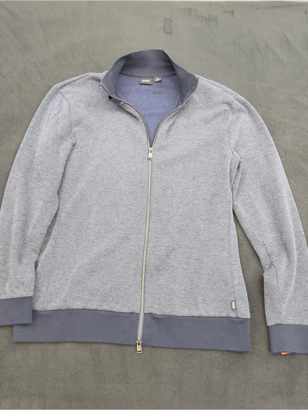 Boss Men's Navy Zip-Up Sweatshirt Jacket